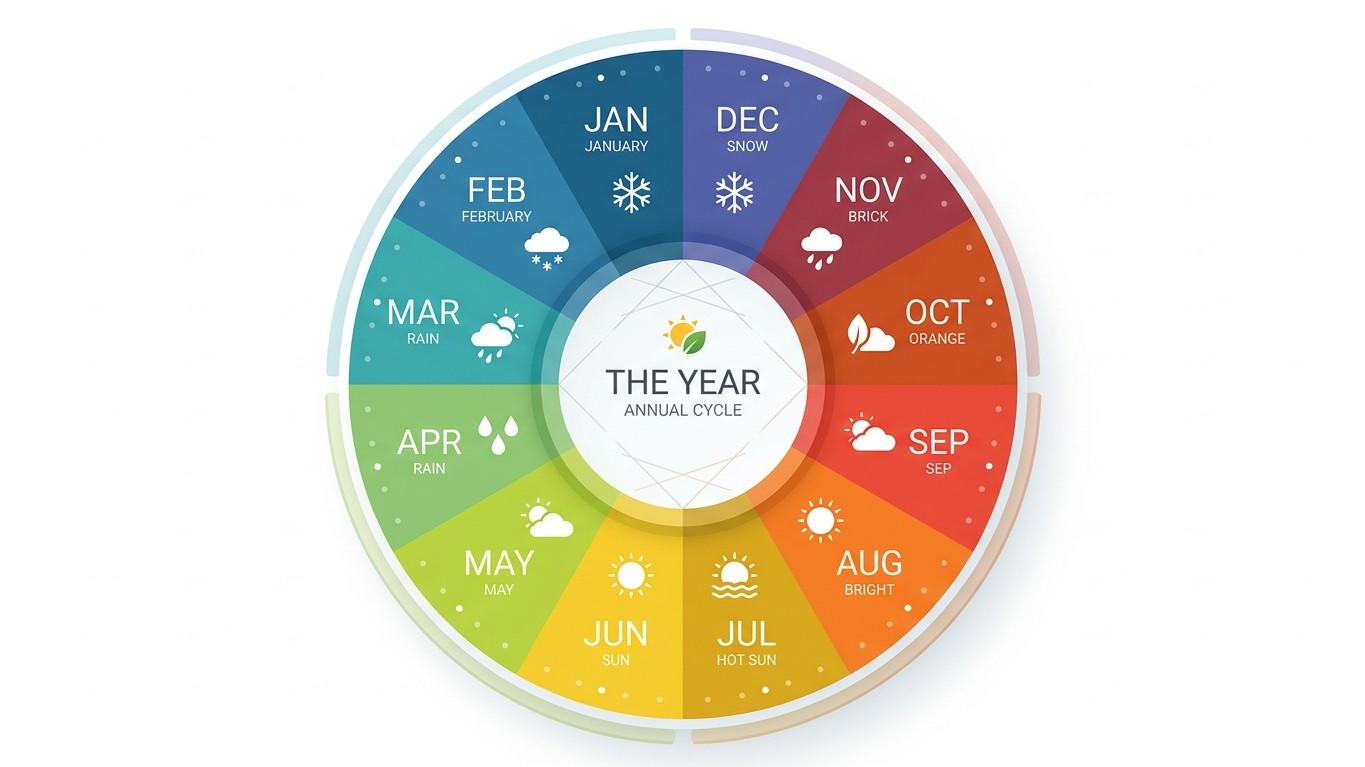 Monthly temperature and rainfall chart showing Dubai's climate patterns throughout the year